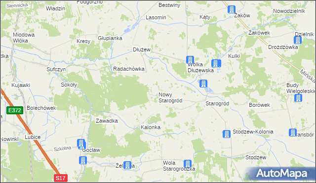 mapa Nowy Starogród, Nowy Starogród na mapie Targeo