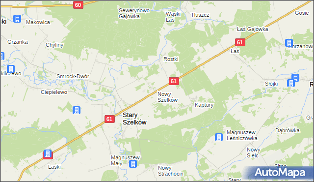 mapa Nowy Szelków, Nowy Szelków na mapie Targeo