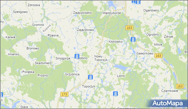 mapa Nowy Toporzyk, Nowy Toporzyk na mapie Targeo