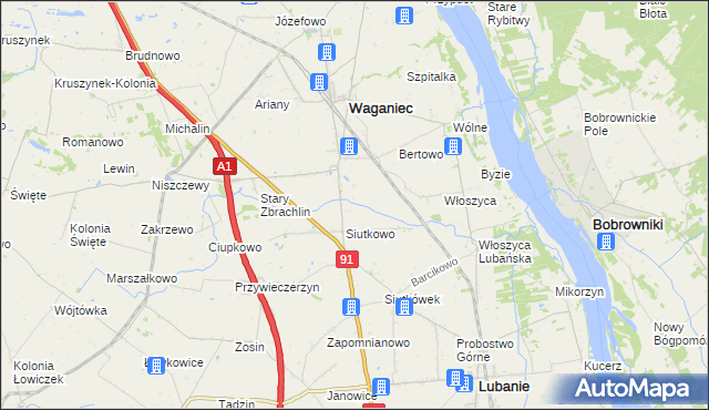 mapa Nowy Zbrachlin, Nowy Zbrachlin na mapie Targeo