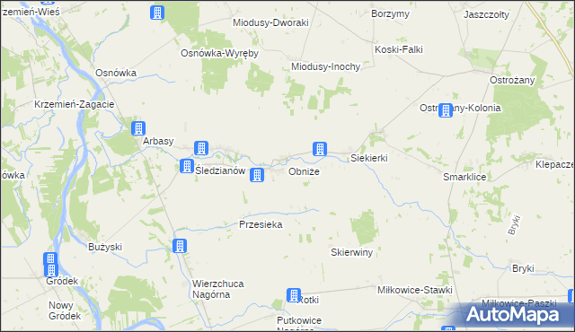 mapa Obniże, Obniże na mapie Targeo