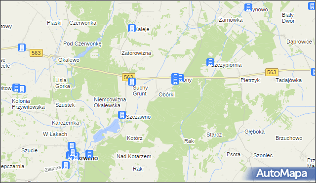 mapa Obórki gmina Lubowidz, Obórki gmina Lubowidz na mapie Targeo