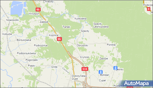 mapa Obrubniki, Obrubniki na mapie Targeo
