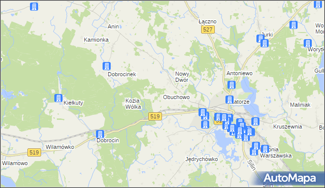 mapa Obuchowo, Obuchowo na mapie Targeo