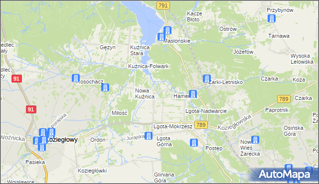 mapa Oczko, Oczko na mapie Targeo