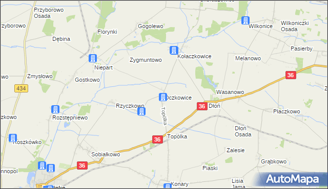 mapa Oczkowice, Oczkowice na mapie Targeo