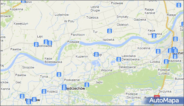 mapa Odmęt gmina Mędrzechów, Odmęt gmina Mędrzechów na mapie Targeo