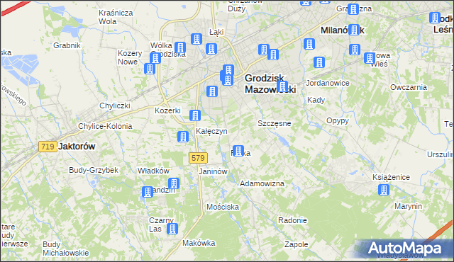 mapa Odrano-Wola, Odrano-Wola na mapie Targeo