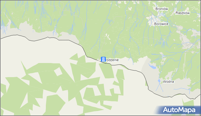 mapa Odrodzenie gmina Podgórzyn, Odrodzenie gmina Podgórzyn na mapie Targeo