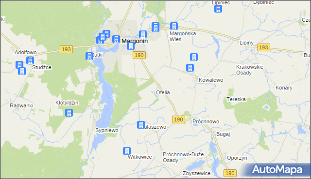 mapa Ofelia, Ofelia na mapie Targeo