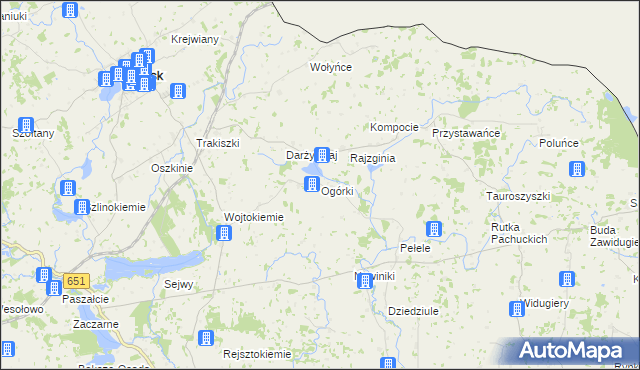 mapa Ogórki, Ogórki na mapie Targeo