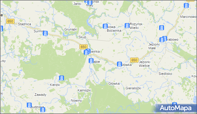 mapa Okrasin gmina Gołdap, Okrasin gmina Gołdap na mapie Targeo