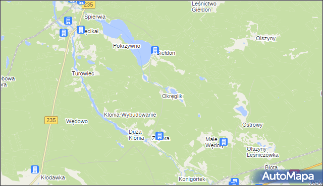 mapa Okręglik, Okręglik na mapie Targeo