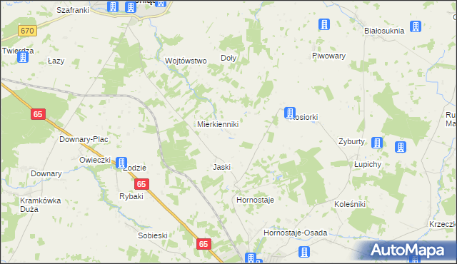 mapa Ołdaki gmina Mońki, Ołdaki gmina Mońki na mapie Targeo