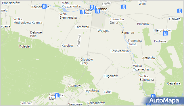 mapa Olechów Nowy, Olechów Nowy na mapie Targeo