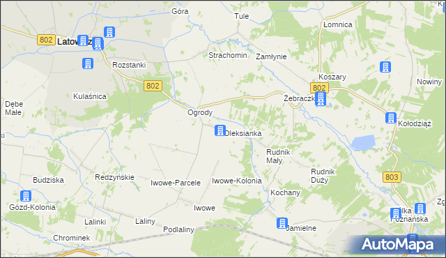 mapa Oleksianka, Oleksianka na mapie Targeo