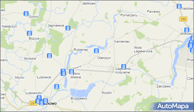 mapa Olekszyn, Olekszyn na mapie Targeo