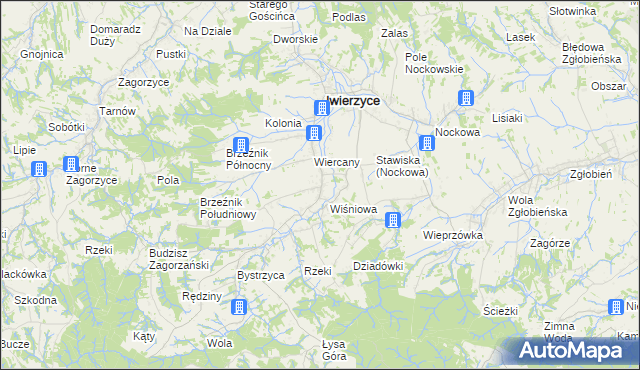 mapa Olimpów, Olimpów na mapie Targeo