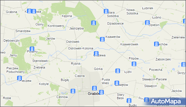 mapa Olszewa, Olszewa na mapie Targeo