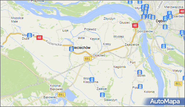 mapa Opactwo, Opactwo na mapie Targeo