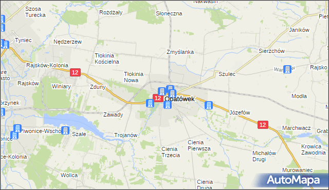 mapa Opatówek powiat kaliski, Opatówek powiat kaliski na mapie Targeo