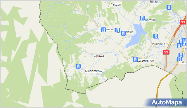 mapa Opawa, Opawa na mapie Targeo