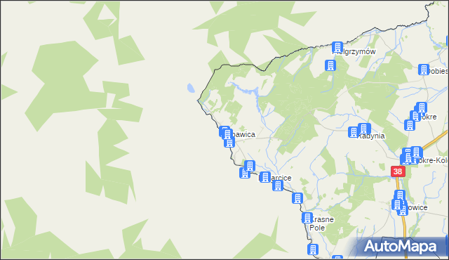 mapa Opawica, Opawica na mapie Targeo