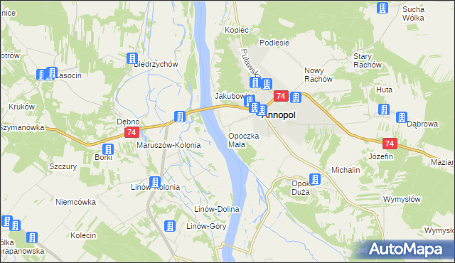 mapa Opoczka Mała, Opoczka Mała na mapie Targeo