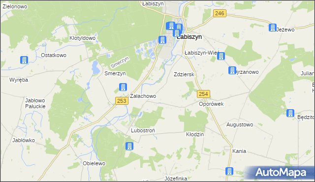 mapa Oporowo gmina Łabiszyn, Oporowo gmina Łabiszyn na mapie Targeo