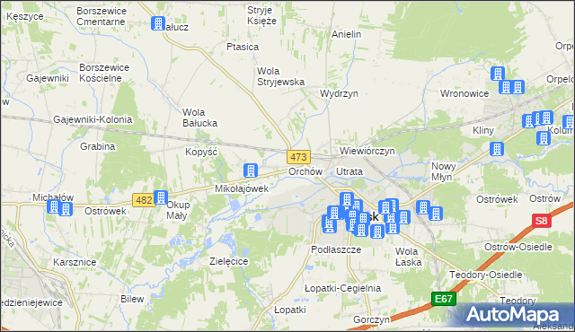 mapa Orchów, Orchów na mapie Targeo