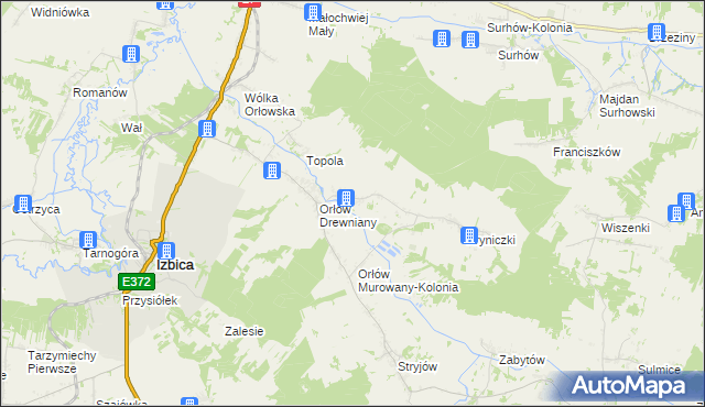 mapa Orłów Murowany, Orłów Murowany na mapie Targeo