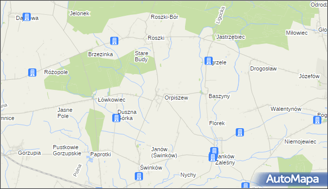 mapa Orpiszew, Orpiszew na mapie Targeo