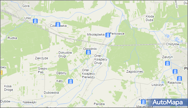 mapa Ortel Książęcy Drugi, Ortel Książęcy Drugi na mapie Targeo