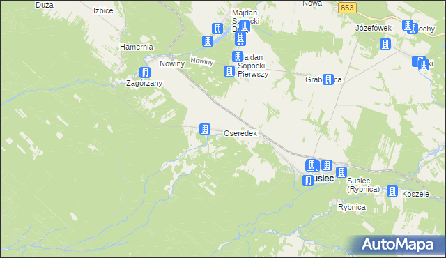 mapa Oseredek, Oseredek na mapie Targeo