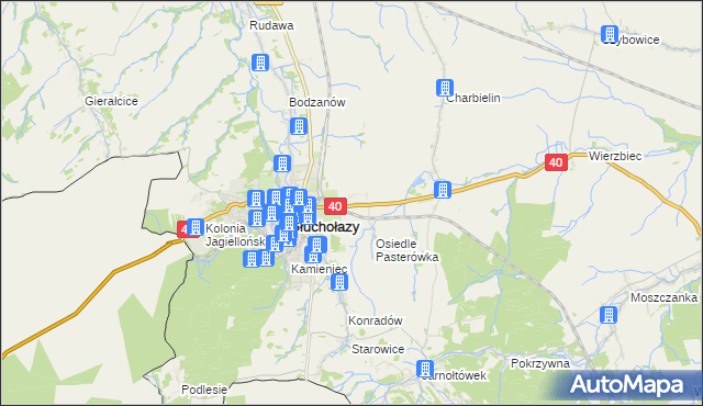 mapa Osiedle Pionierów, Osiedle Pionierów na mapie Targeo