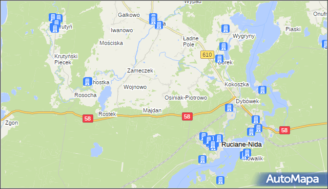 mapa Osiniak-Piotrowo, Osiniak-Piotrowo na mapie Targeo