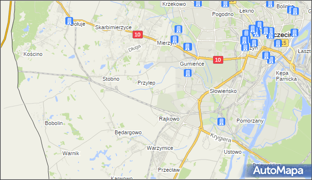mapa Ostoja gmina Kołbaskowo, Ostoja gmina Kołbaskowo na mapie Targeo