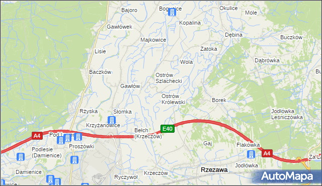 mapa Ostrów Królewski, Ostrów Królewski na mapie Targeo