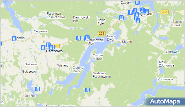 mapa Ostrów Mausz, Ostrów Mausz na mapie Targeo