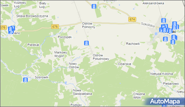 mapa Ostrów Południowy, Ostrów Południowy na mapie Targeo