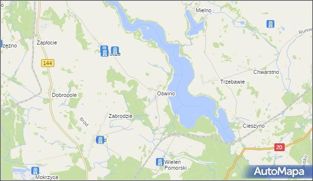 mapa Oświno, Oświno na mapie Targeo