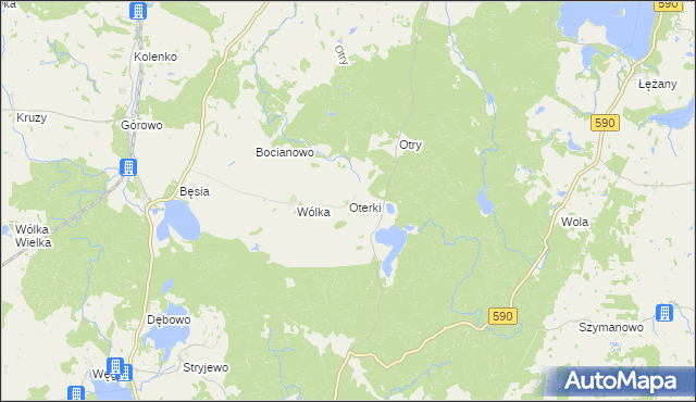 mapa Oterki, Oterki na mapie Targeo