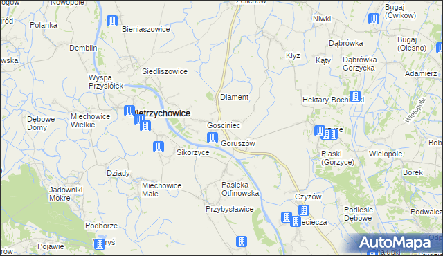 mapa Otfinów, Otfinów na mapie Targeo