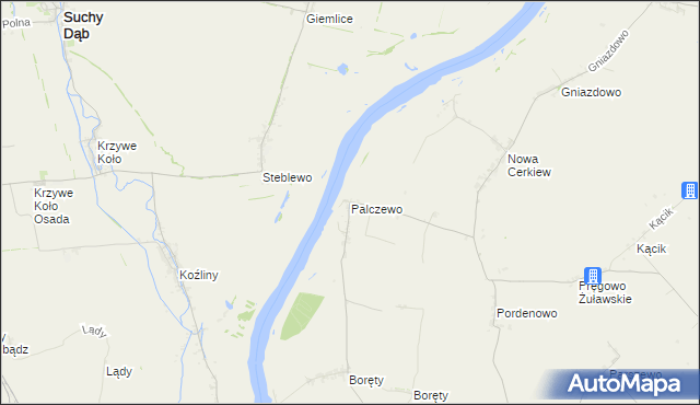 mapa Palczewo gmina Ostaszewo, Palczewo gmina Ostaszewo na mapie Targeo