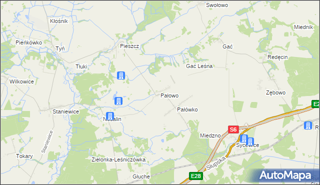 mapa Pałowo, Pałowo na mapie Targeo