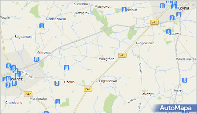 mapa Panigródz, Panigródz na mapie Targeo