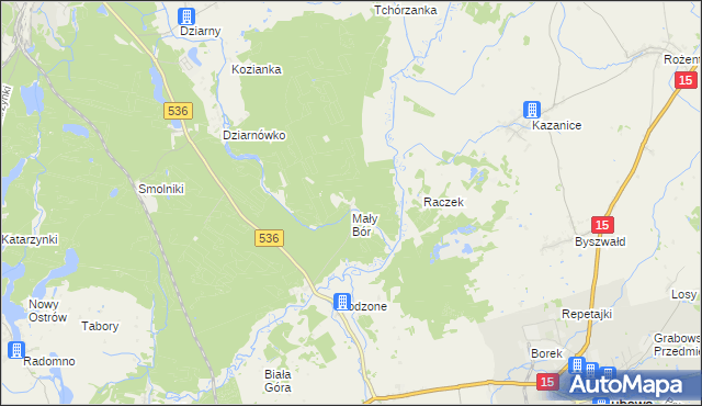 mapa Papiernia gmina Iława, Papiernia gmina Iława na mapie Targeo
