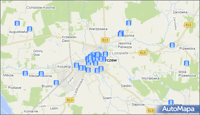 mapa Parczew, Parczew na mapie Targeo