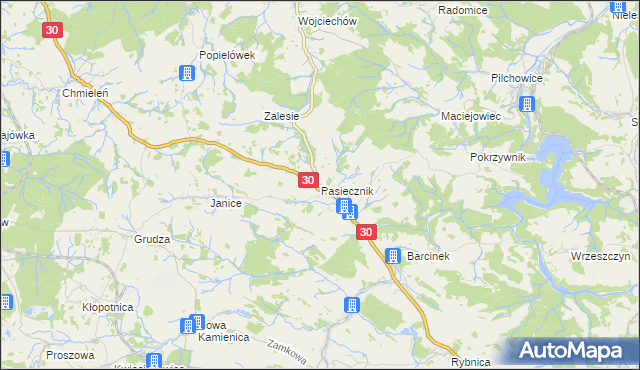 mapa Pasiecznik, Pasiecznik na mapie Targeo