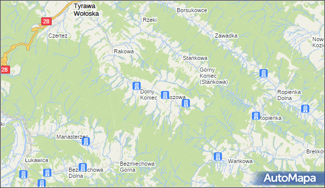 mapa Paszowa, Paszowa na mapie Targeo